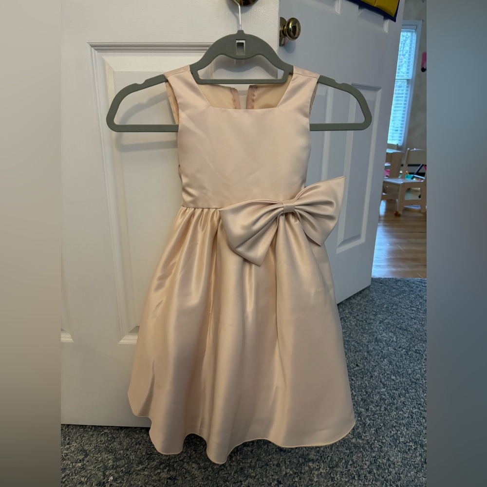 4T champagne flower girl/ party dress NEVER WORN